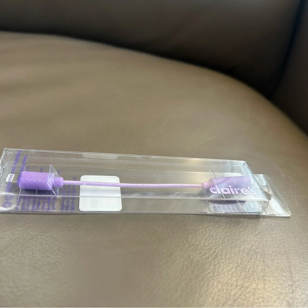 Glittery 💜purple Lightning to 3.5mm headphone Jack Adapter